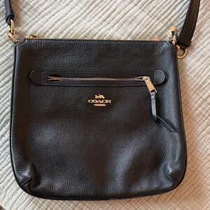 Coach Black Pebbled Leather Crossbody Bag